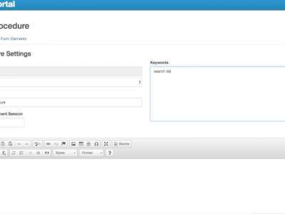 Screengrab of CAFS: Adding a Procedure