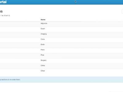 Screengrab of CAFS: Adding a Section